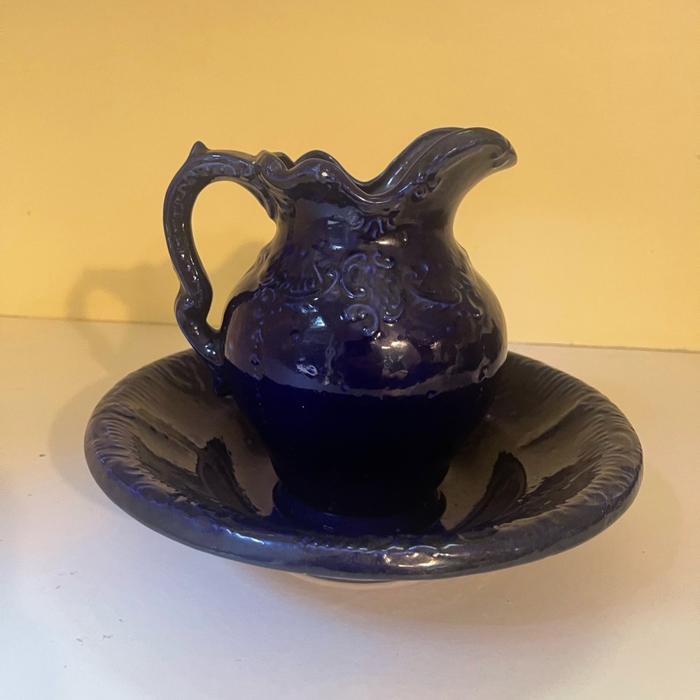 Antique pitcher and bowl